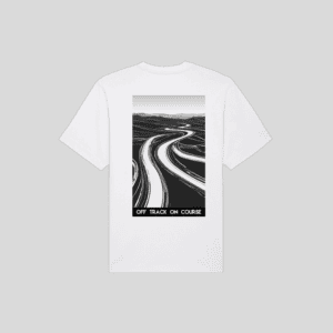 Heavy oversized unisex T-shirt The Ride-Going Nowhere White Achterkant