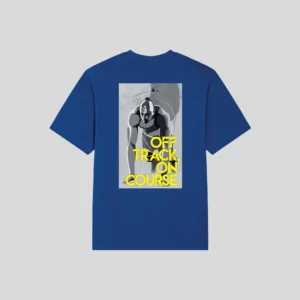 Heavy oversized unisex T-shirt The Ride-Go Royal Blue Achterkant